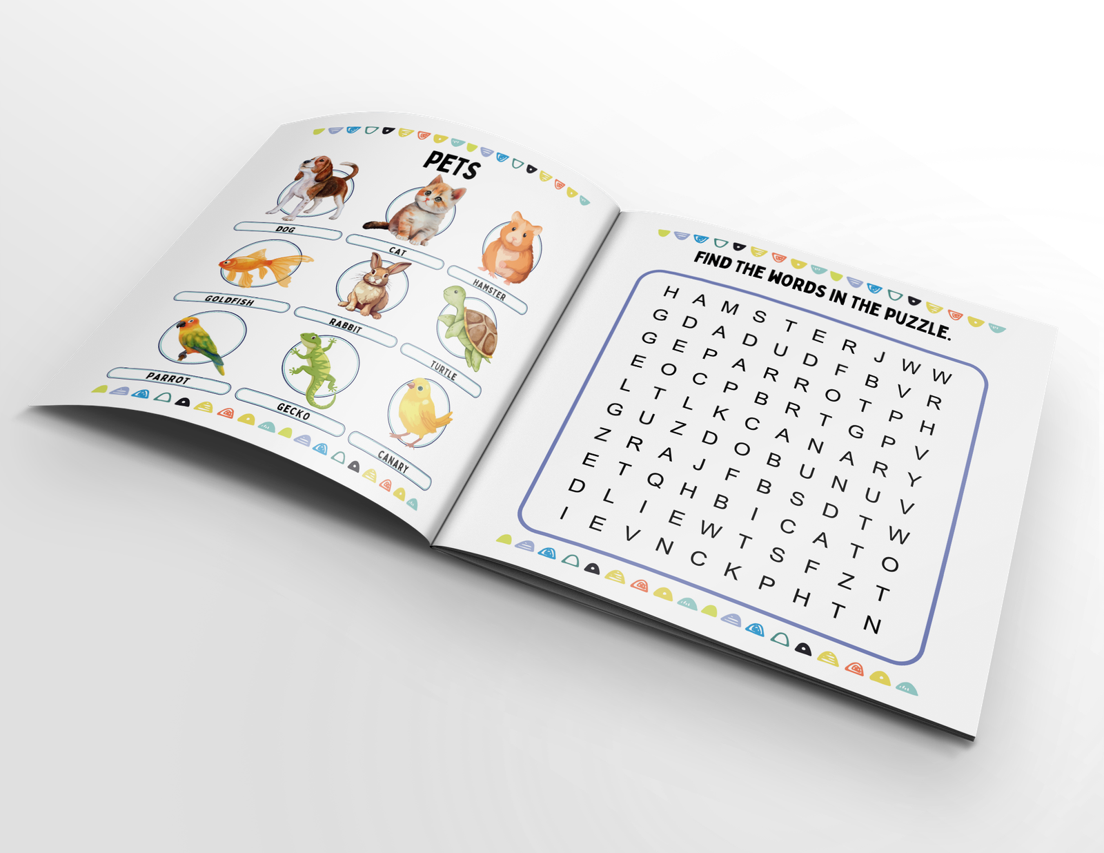Fun and educational Word Search Puzzle Book for kids ages 5–8